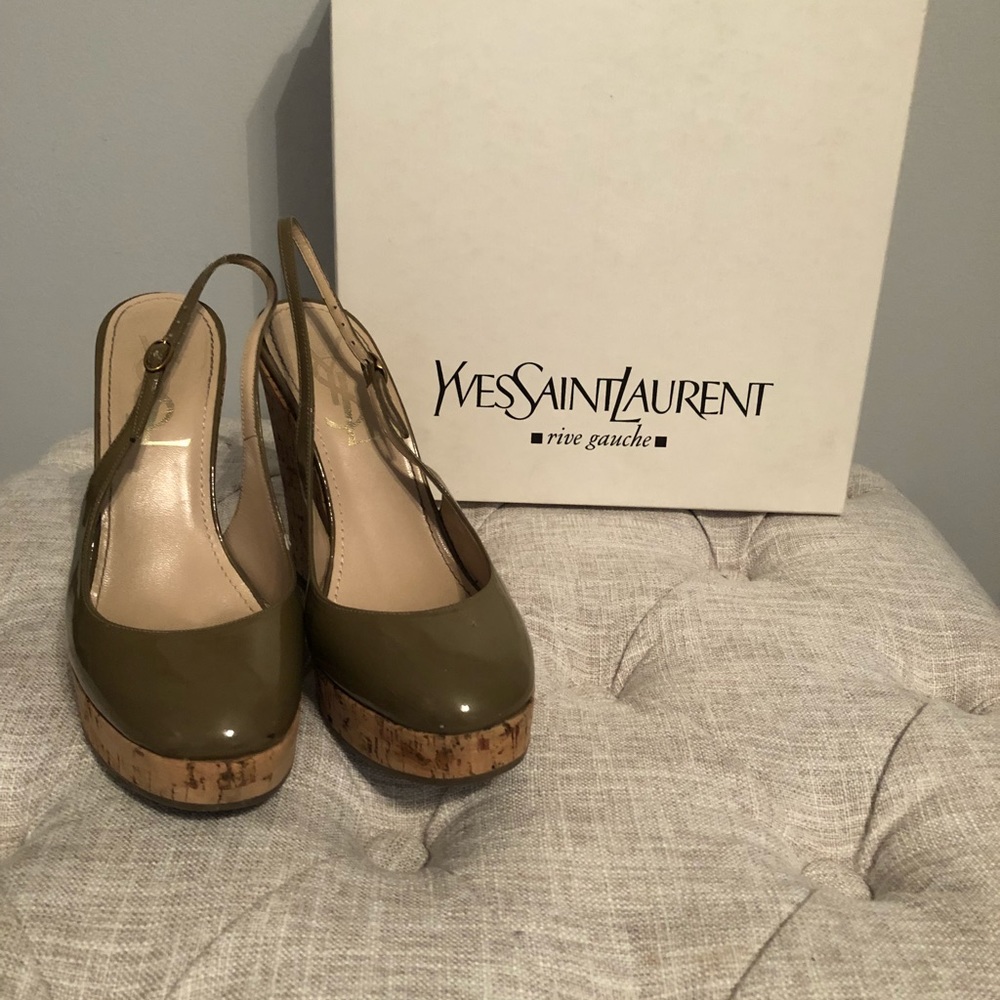 YSL - UGC - Leather wedges with box - sz 36